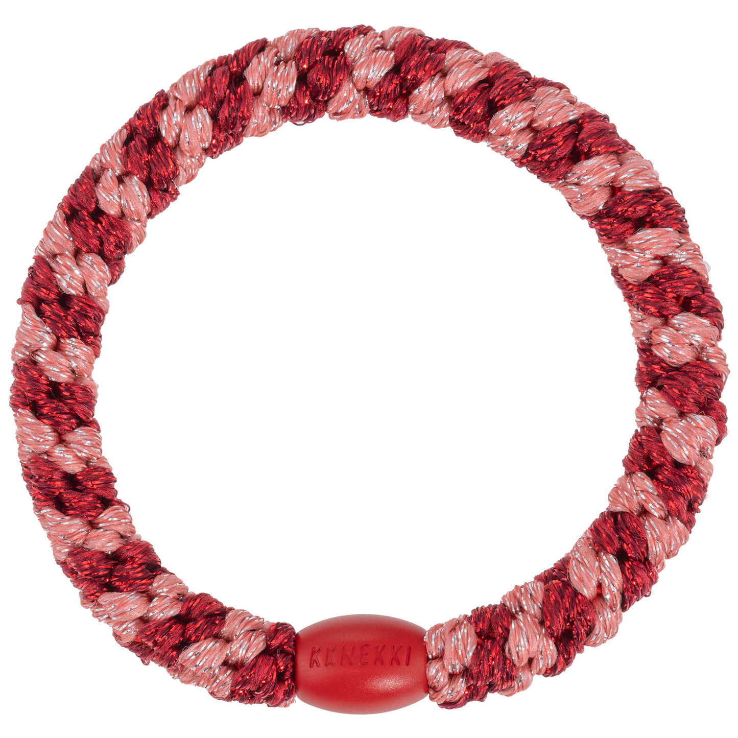KKNEKKI Coral Bordeaux Glitter Stripe