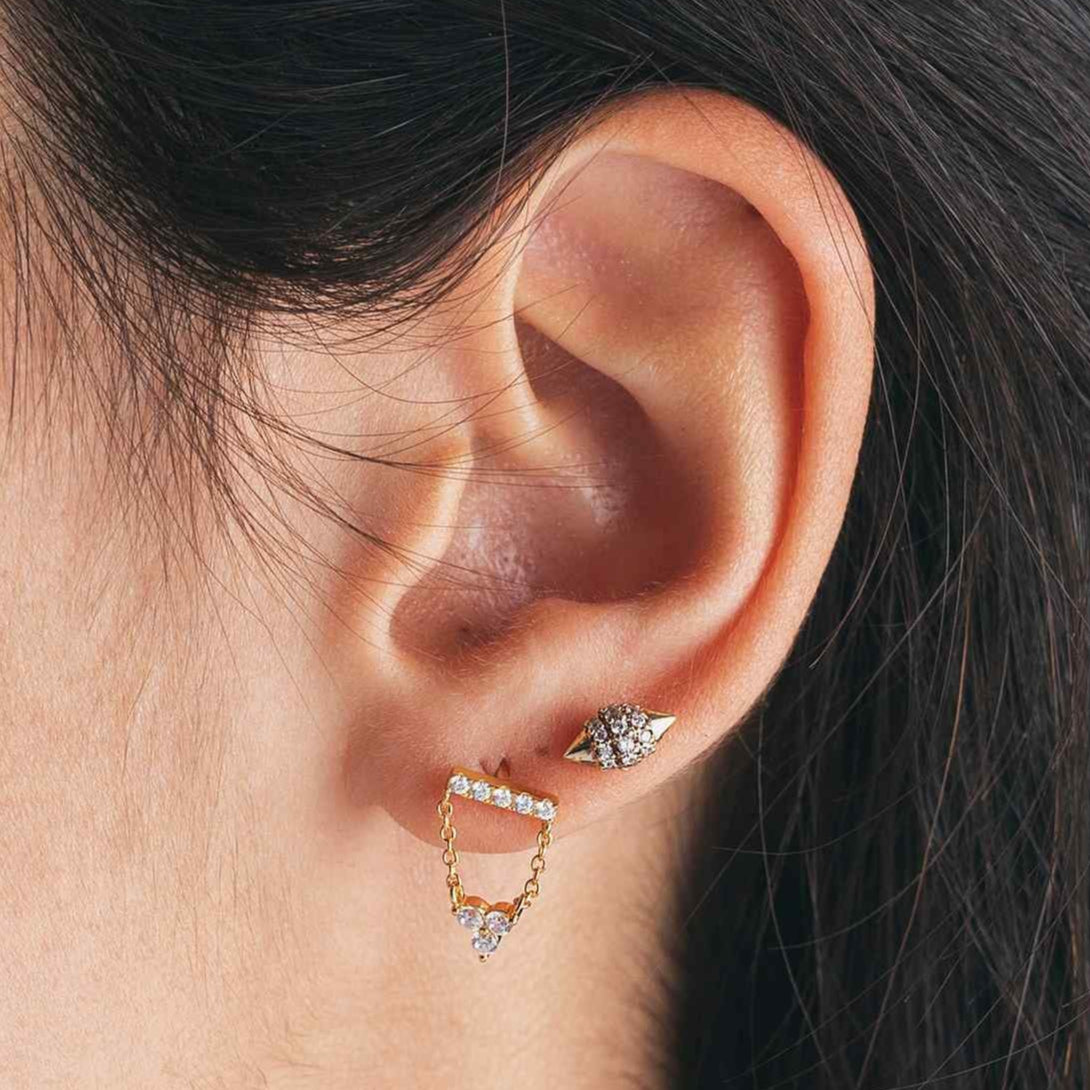 Brincos Pendulo Com Flor