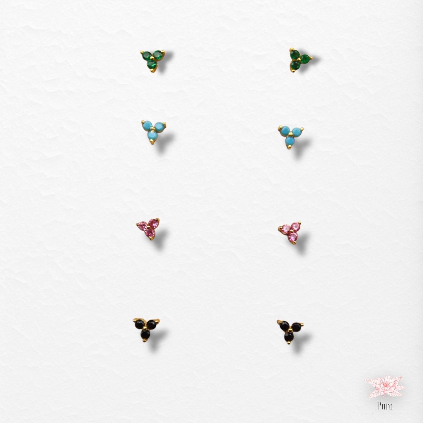 Brincos Flor de Zircônias