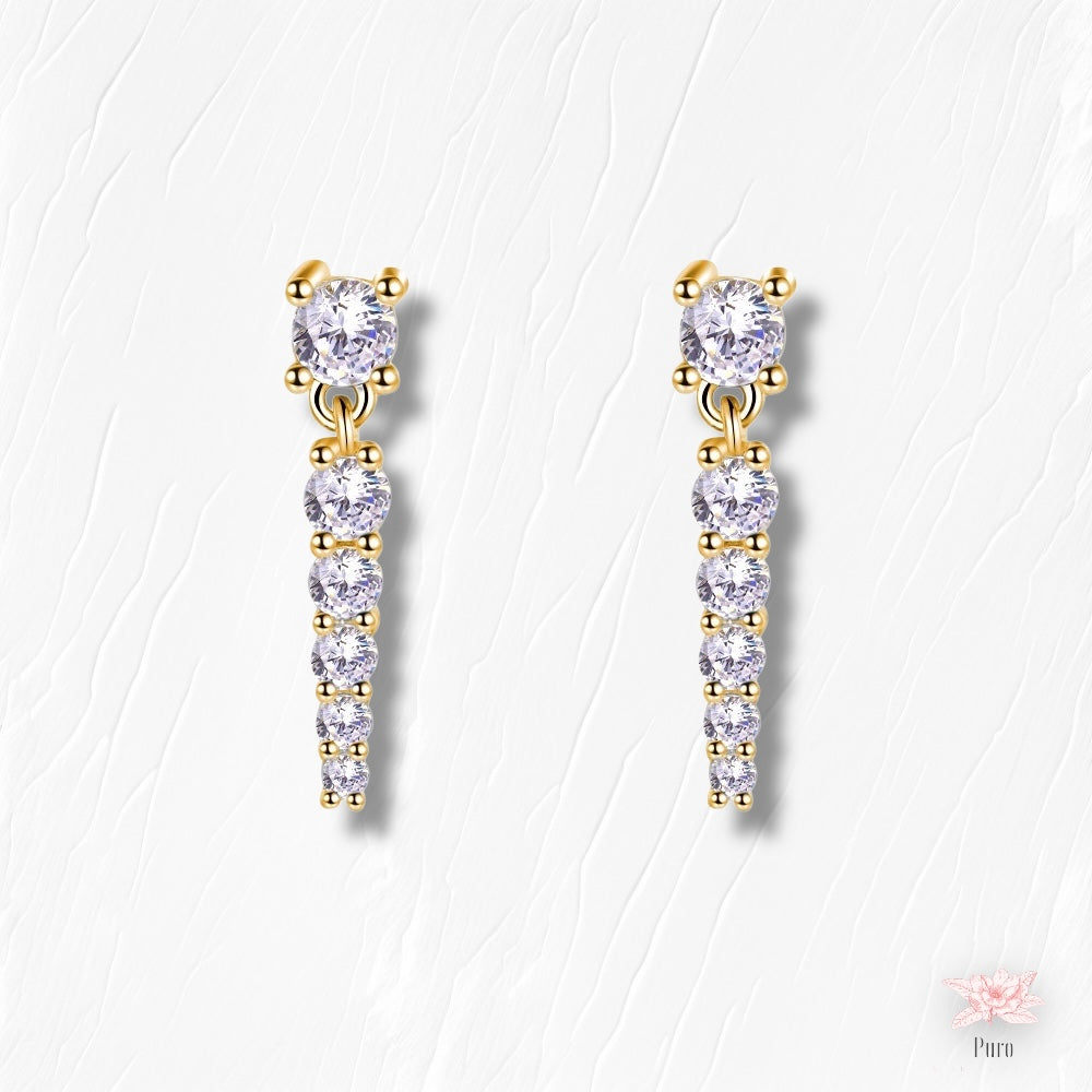 Brincos Pendulo Com Zircônias