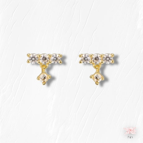 4 Zirconias Earring