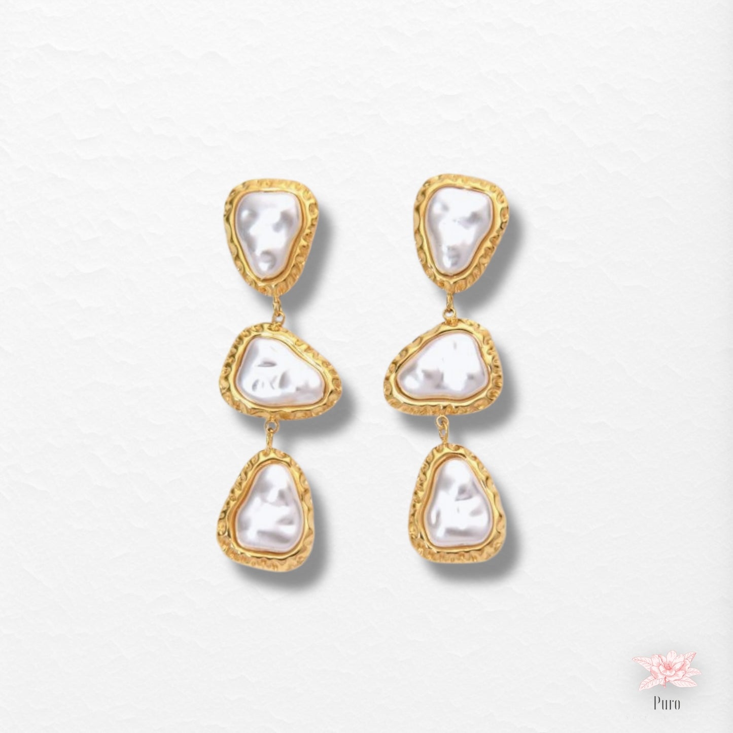 Brincos Cascata com Pérolas