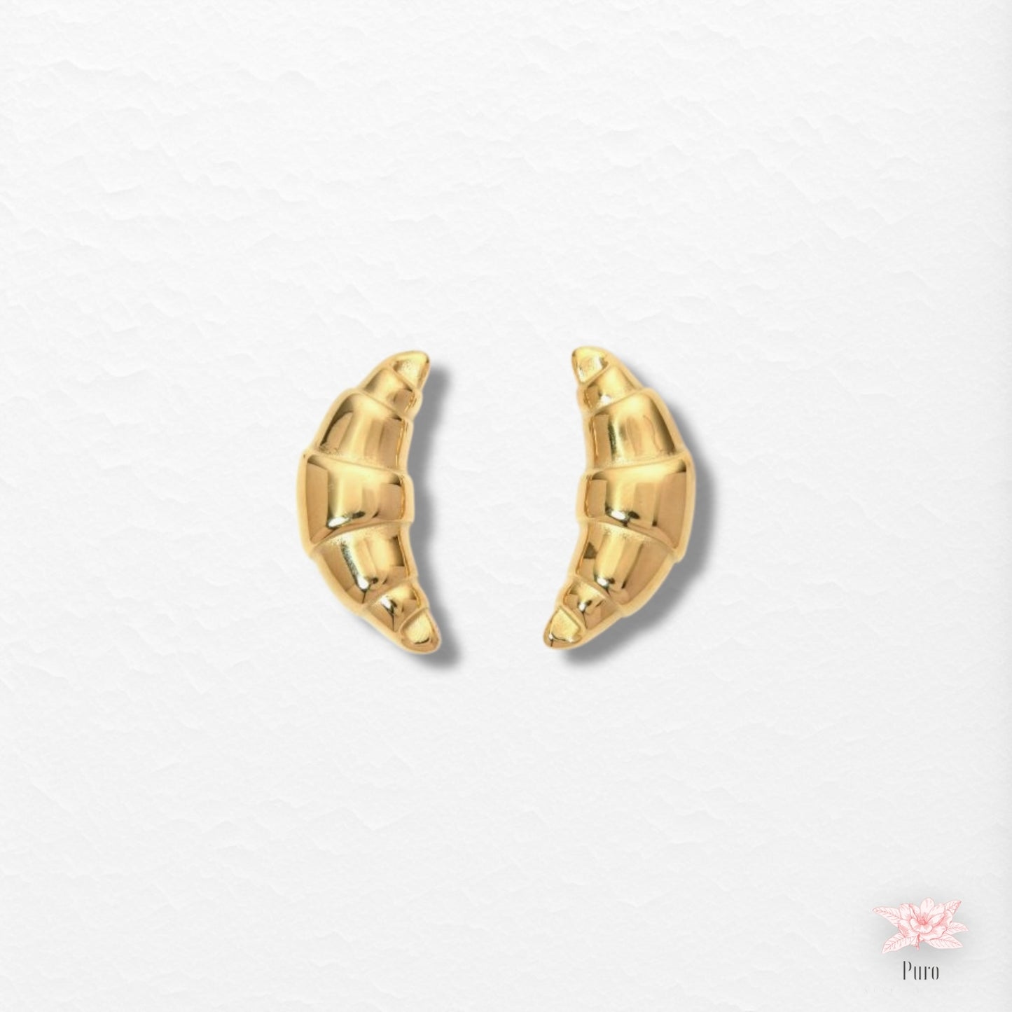 Brincos Croissant Dourados