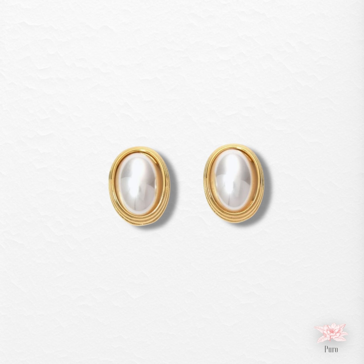 Brincos Ovais Com Pérola