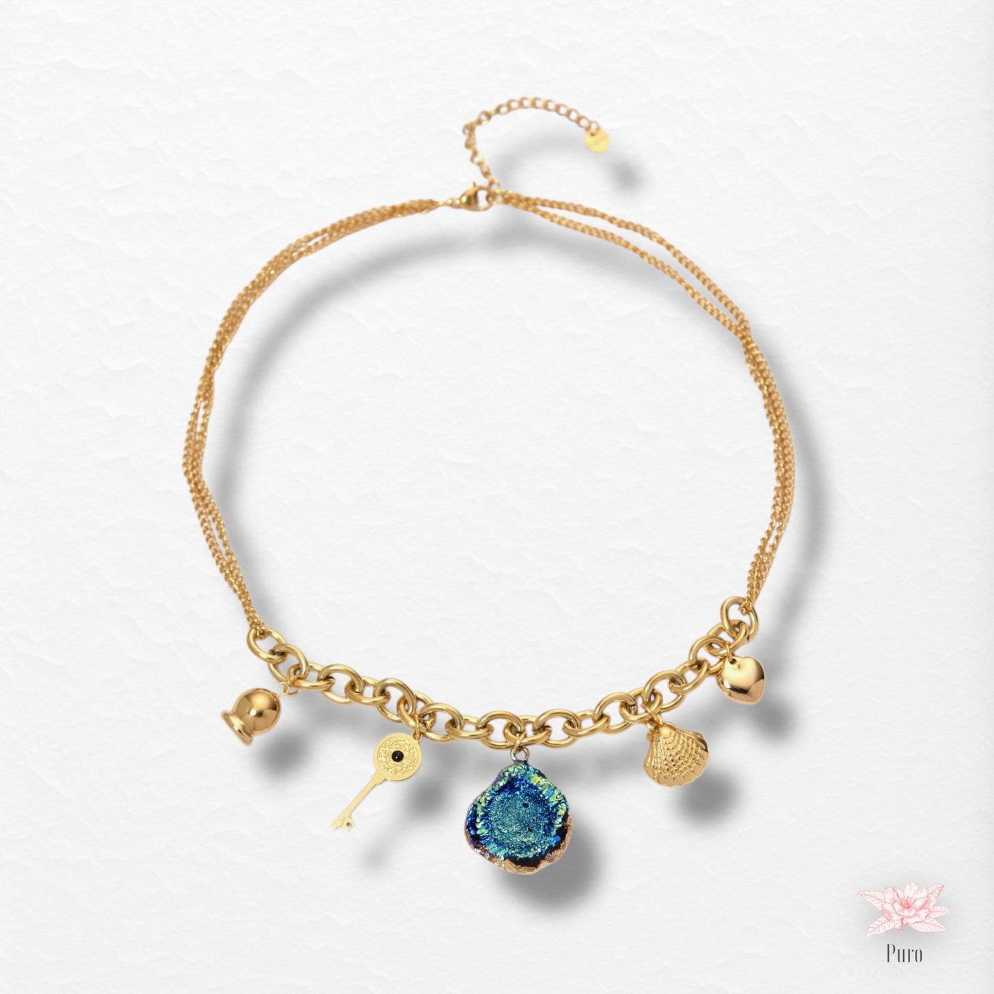 Colar de Charms Dourados