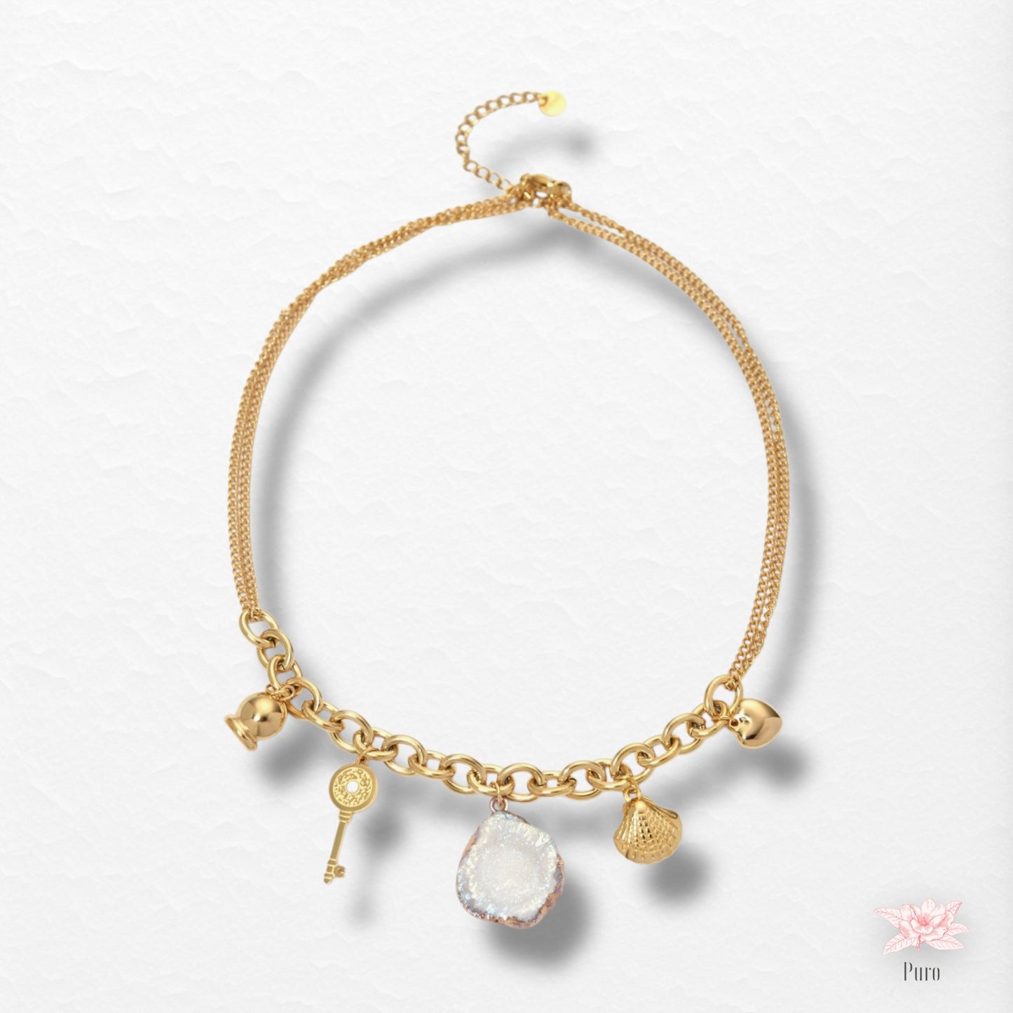 Colar de Charms Dourados