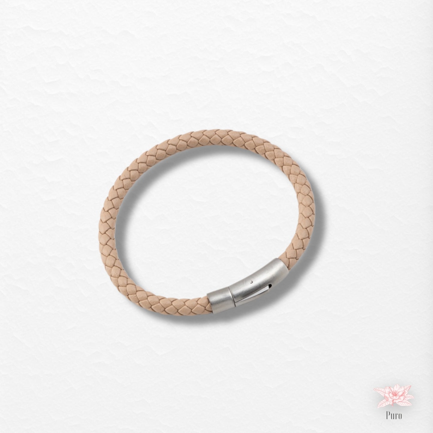 Pulseira de Couro Entrelaçado