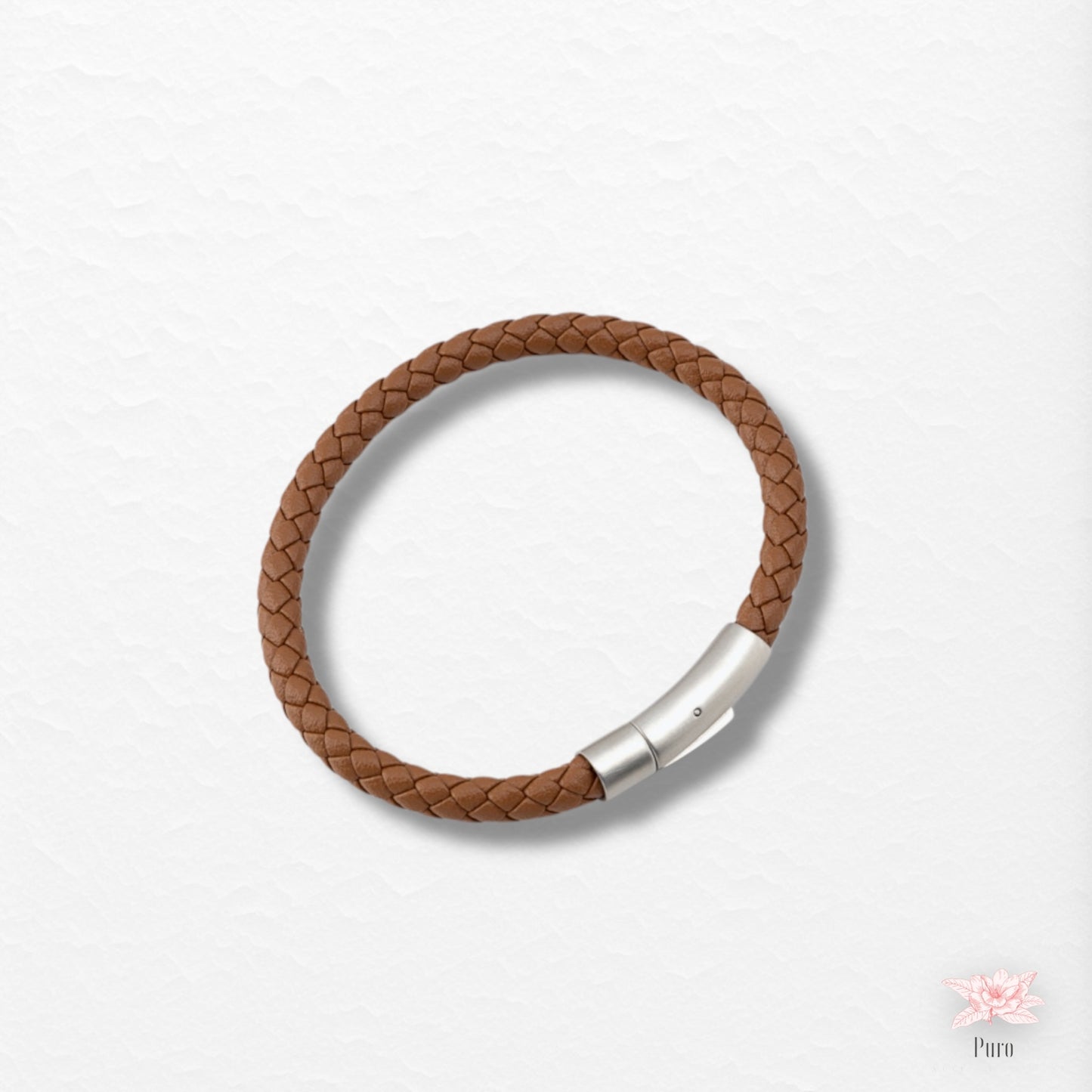 Pulseira de Couro Entrelaçado