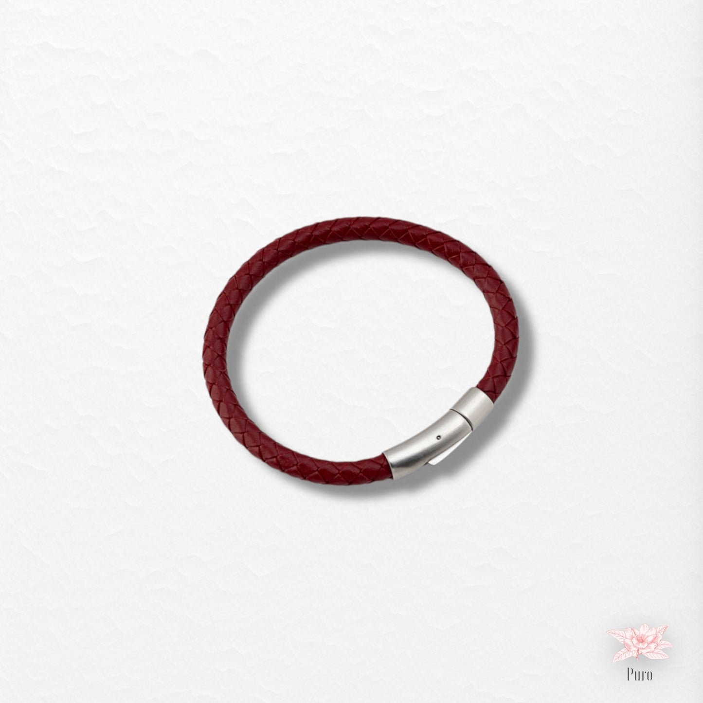 Pulseira de Couro Entrelaçado