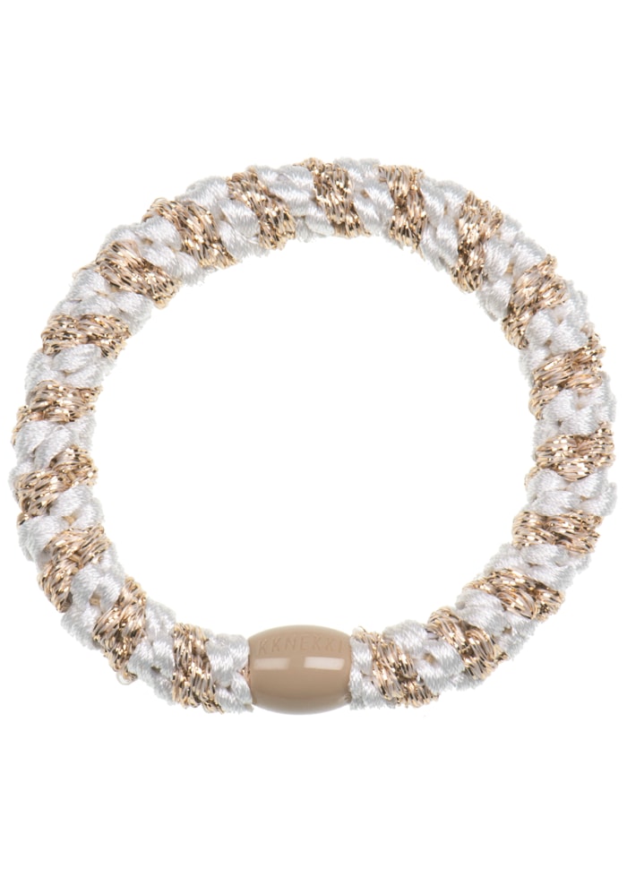 KKNEKKI White-Beige Glitter Stripe