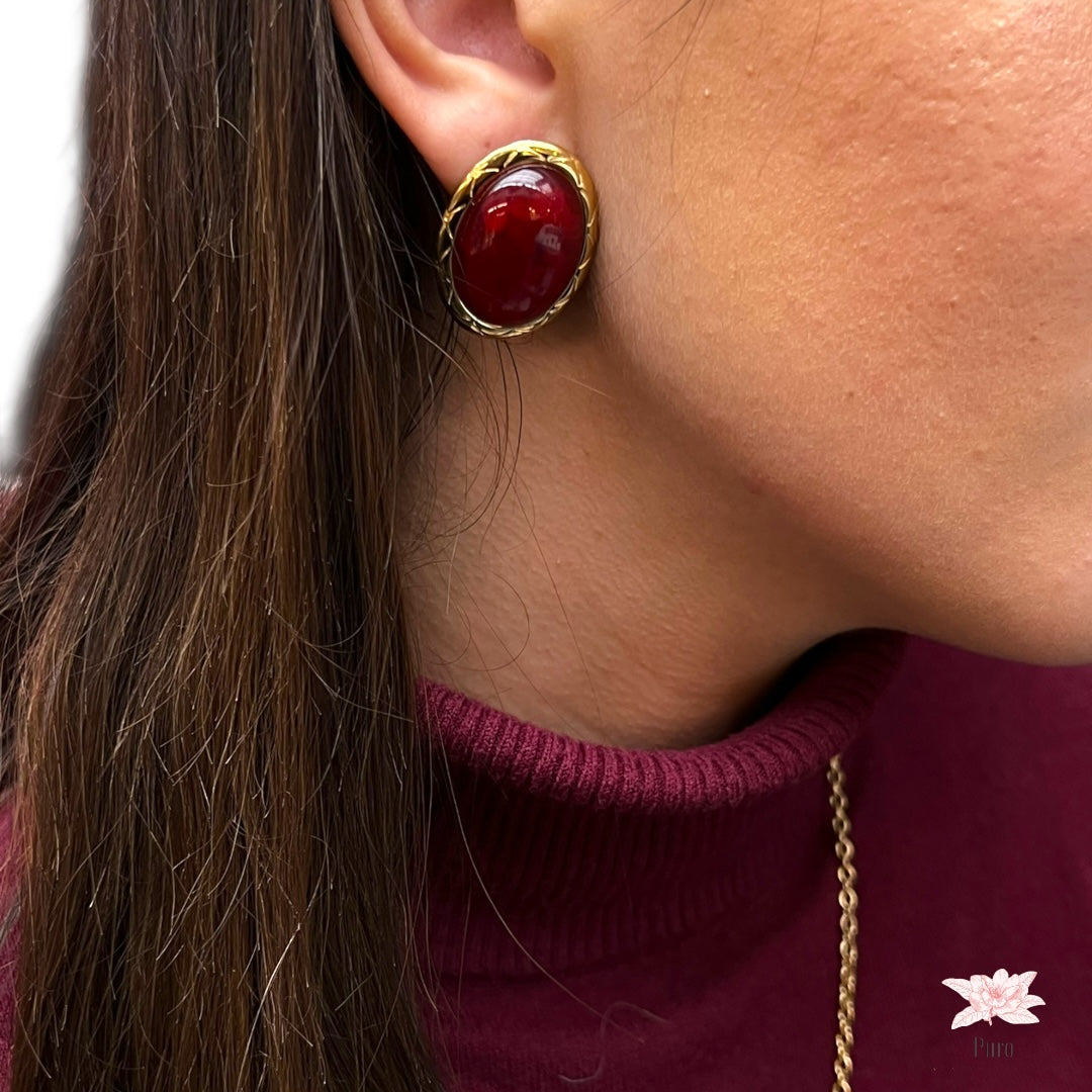 Brincos Ivy - Bordeaux