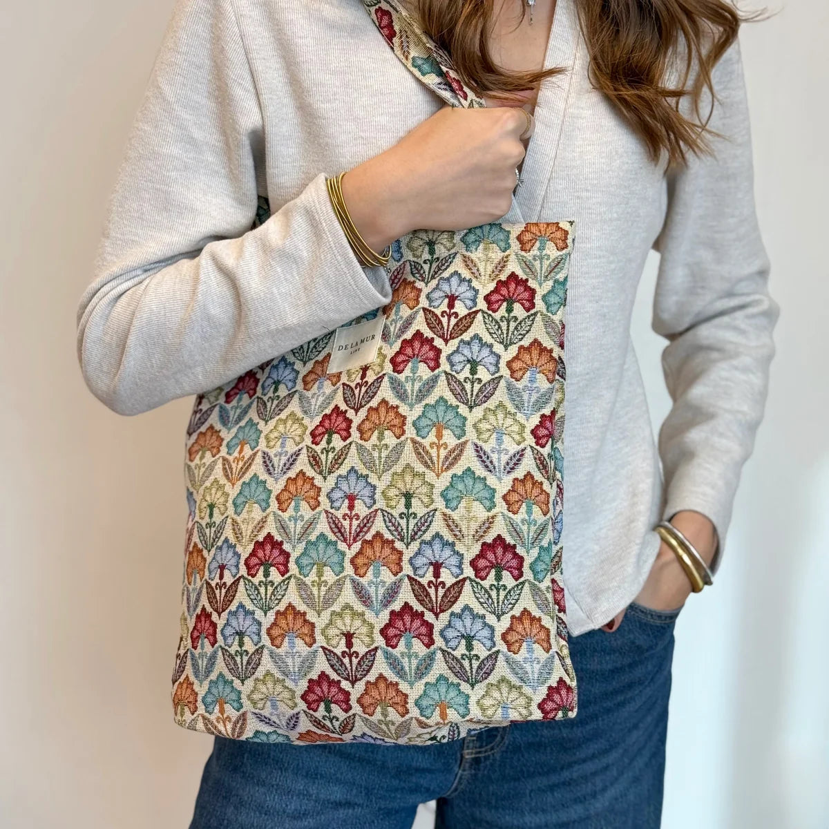 Tote Bag Flora (com fecho)