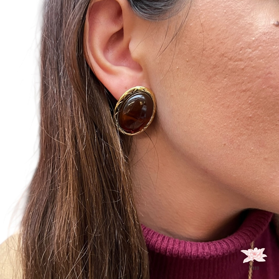 Brincos Ivy - Castanho