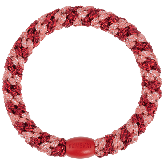 KKNEKKI Coral Bordeaux Glitter Stripe