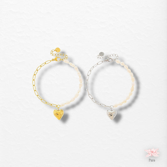 Bracelet 2 halves + heart