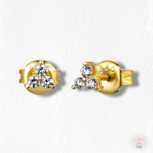 Zirconia Flower Earrings