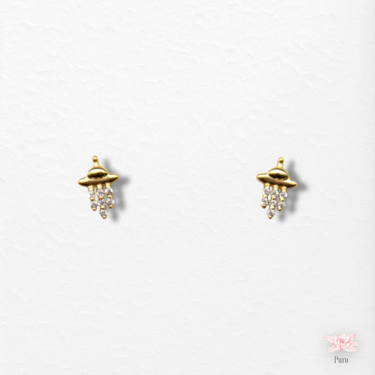 Ship Earrings with Zirconias