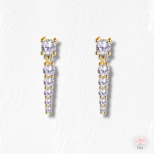 Pendulum Earrings with Zirconias