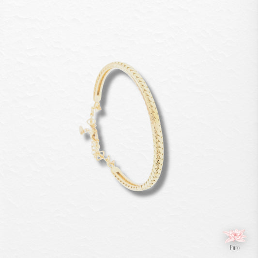Pulseira Texturizada Dourada