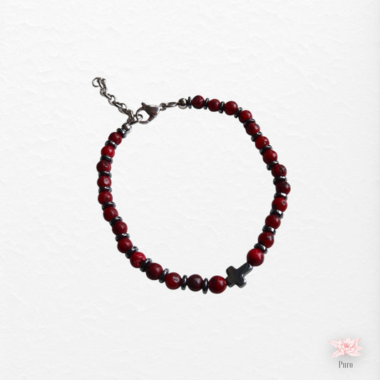 Pulseira Minimalista Com Cruz