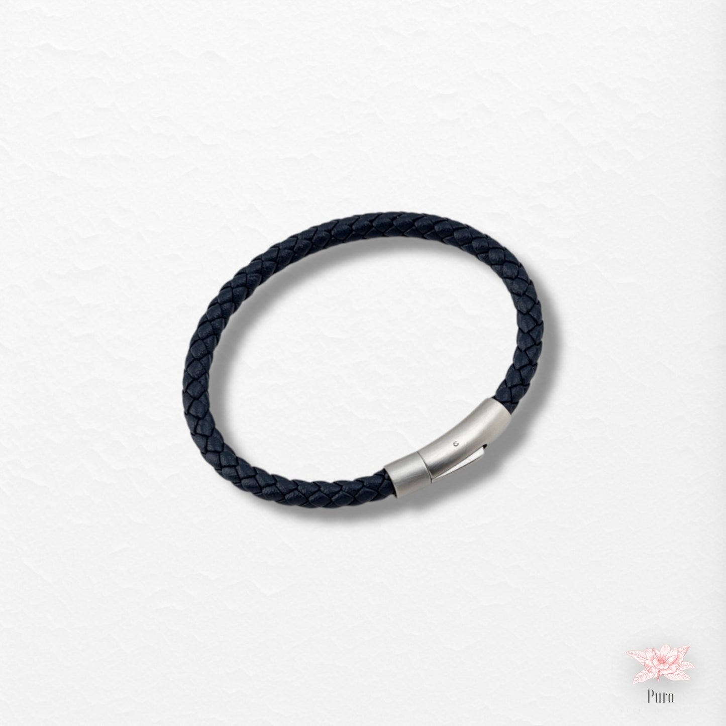 Pulseira de Couro Entrelaçado