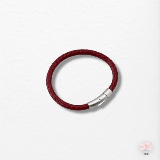 Pulseira de Couro Entrelaçado